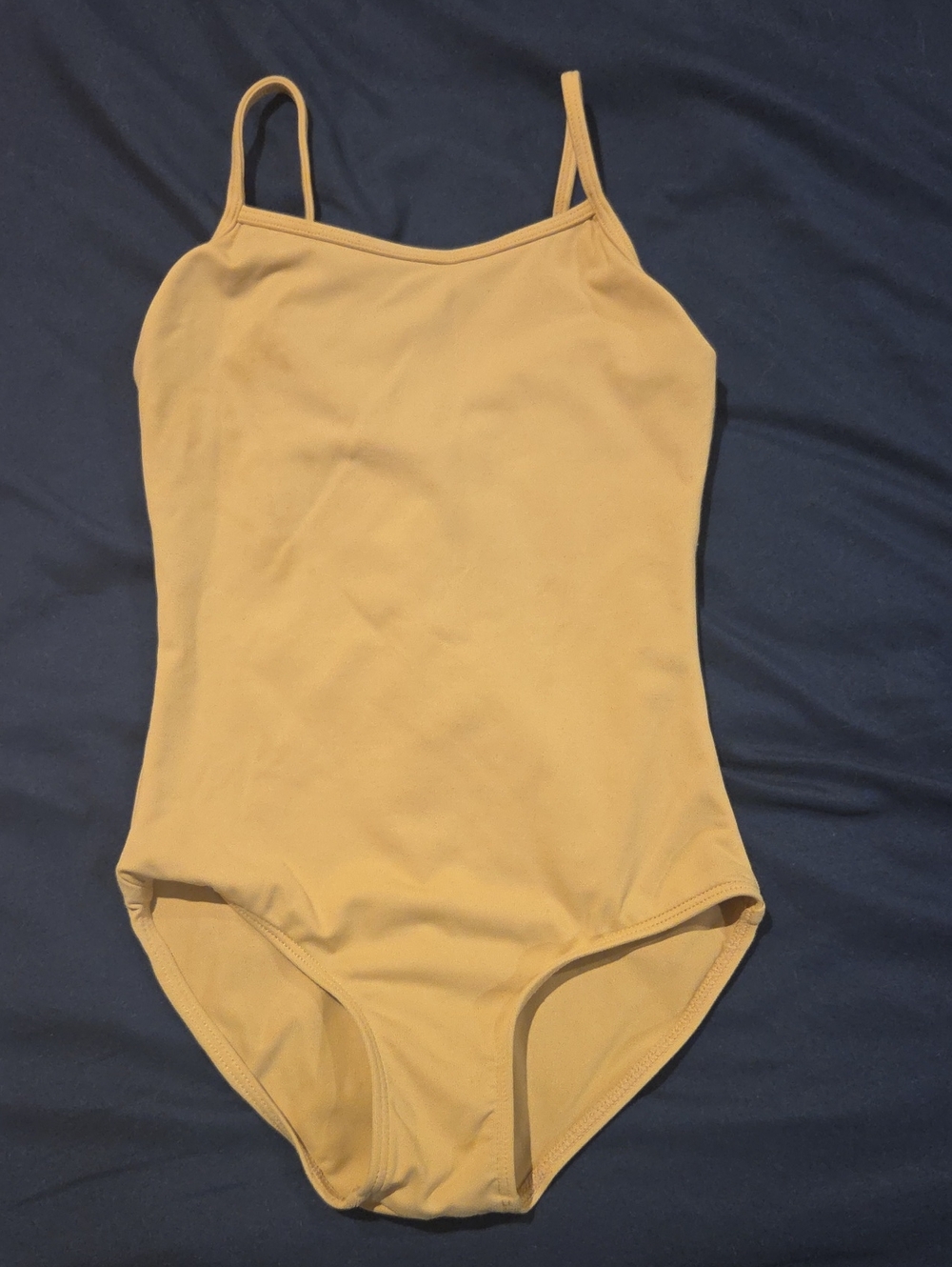 Tan Girls' Spaghetti Strap Leotard